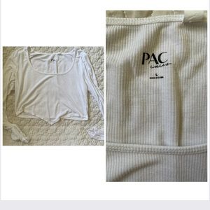 PacSun white long sleeve crop top